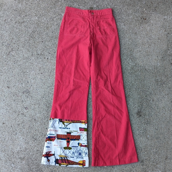 Vintage Pants - HIGH WAISTED FLARE pants bell bottoms S